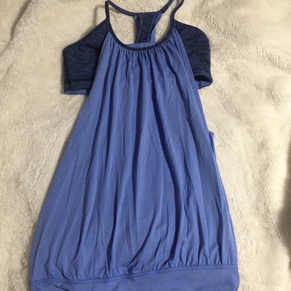 lululemon athletica Tops - Blue tank top with bra attached